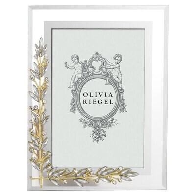 Olivia Riegel Gold &amp; Silver Laurel 4 x 6 Inch Picture Frame RT4770, MPN: RT4770, 850188008974