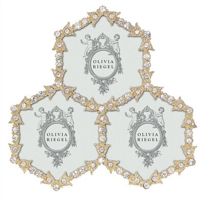 Olivia Riegel Gold Luxembourg 2.5 Triple Inch Picture Frame RT4206, MPN: RT4206,