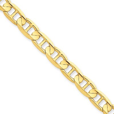 6.25mm Concave Anchor Chain 24 Inch 14k Gold CCA160-24, MPN: CCA160-24, 886774417981