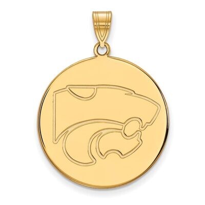 Kansas State University x-Large Disc Pendant 14k Yellow Gold 4Y066KSU, MPN: 4Y066KSU, 886774886831