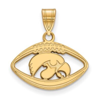 University of Iowa Pendant in Football Gold-plated Silver GP018UIA, MPN: GP018UIA, 886774922980