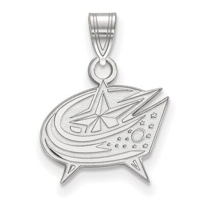 Columbus Blue Jackets Small Pendant 10k White Gold 1W001BJA, MPN: 1W001BJA, 886774732428