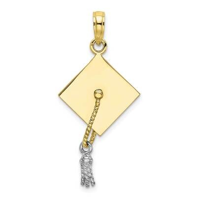 3-D Graduation Cap with Rh Moveable Tassle Charm 10k Gold 10K9312, MPN: 10K9312, 63721818712