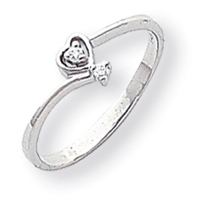 Polished Diamond heart ring 14k White Gold Y1772AA, MPN: Y1772AA, 191101546907