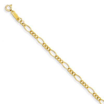 Polished Fancy Link Bracelet 7.25 Inch 14k Gold SF1839-7.25, MPN: SF1839-7.25, 883957468129