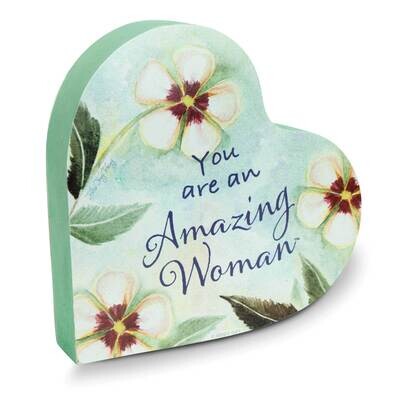 Amazing Woman 2 Sided Floral Heart GM21135, MPN: GM21135, 785525293938