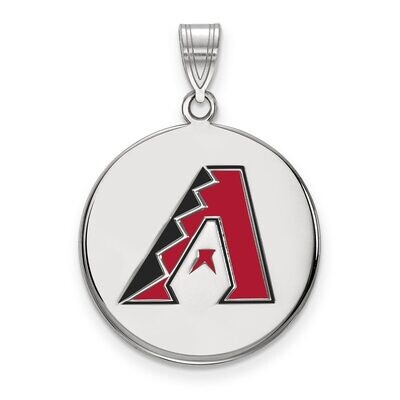 Arizona Diamondbacks Large Enamel Disc Pendant Sterling Silver SS016DIA, MPN: SS016DIA, 886774627762