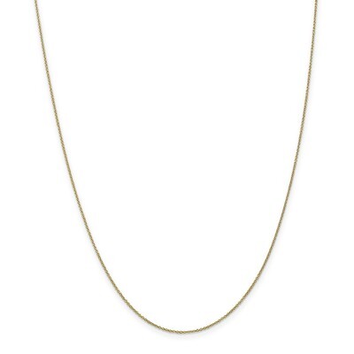 24 Inch 0.9mm Cable Chain 10k Gold 10PE190-24, MPN: 10PE190-24, 191101599019