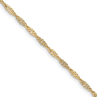 10 Inch 2.75mm Lightweight Singapore Chain 14k Gold BC149-10, MPN: BC149-10, 191101924484