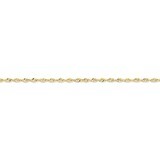 2.0mm Diamond-cut Extra-Lite Rope Chain 7 Inch 10k Gold 10EX016-7, MPN: 10EX016-7, 886774396354