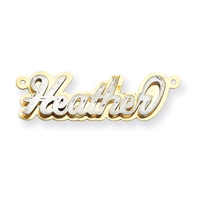 Satin Diamond-cut 3D Nameplate 14k Two-Tone Gold XNA251T, MPN: XNA251T, 883957972732