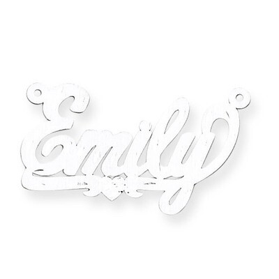 0.013 Gauge Satin Diamond-cut Nameplate 14k White Gold XNA177W, MPN: XNA177W, 883957971780