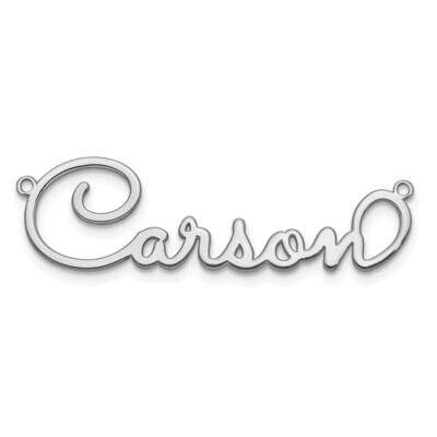 Polished Sacramento Font Name Plate 10k White Gold 10XNA1301W, MPN: 10XNA1301W,