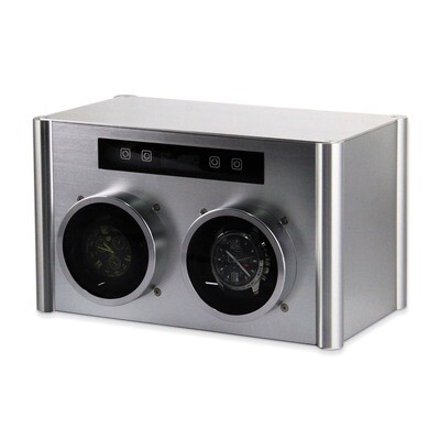 Rotations Silver Metal Double Watch Winder GM8465, MPN: GM8465, 886774579351