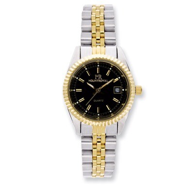 Mountroyal Two-tone IP-plated Black Dial Watch Ladies XWA2396, MPN: XWA2396, 886774138879