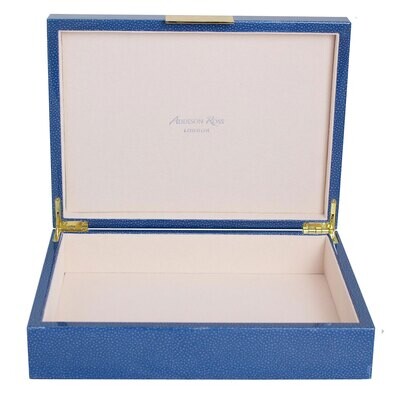 Addison Ross Blue Shagreen Storage Box8 x 11 Inch Lacquer BX1452, MPN: BX1452, UPC/EAN: 50240431904…