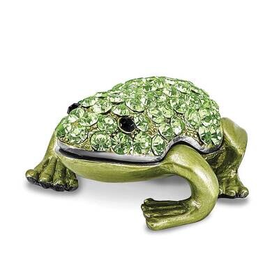 Hopper Small Green Frog Trinket Box Bejeweled BJ4095, MPN: BJ4095, 191101910470