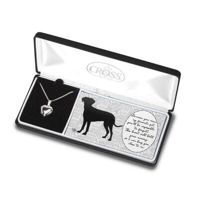 Silver-plated Heart Locket Dog Pet Loss Necklace GM24502, MPN: GM24502, 603799368889