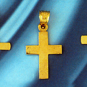 Dazzlers Jewelry Cross Pendant Necklace Charm Bracelet in Yellow, White or Rose Gold 8205, MPN: DZ-…