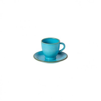 Casafina Positano Cyan Coffee Cup Saucer 3 Oz XCCS02-CBL Set of 6, MPN: XCCS02-CBL, 840289093597