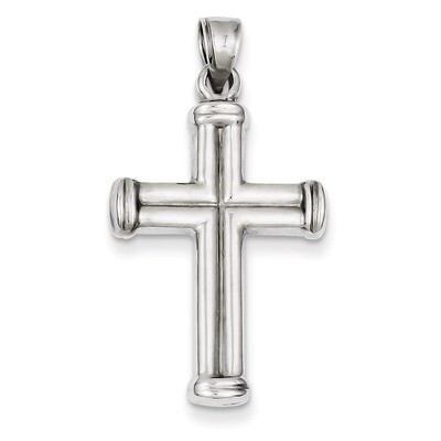 Hollow Cross Pendant 14k White Gold D3208, MPN: D3208, 883957899411
