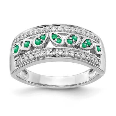 Emerald Fancy Ring 14k White Gold Diamond RM3853-EM-020-WA, MPN: RM3853-EM-020-WA, 883957309675