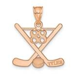 Personalized Hockey Pendant Sterling Silver Rose-plated XNA703RP, MPN: XNA703RP,