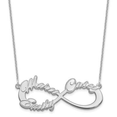 3 Name Infinity Necklace 10k White Gold 10XNA1192W, MPN: 10XNA1192W,