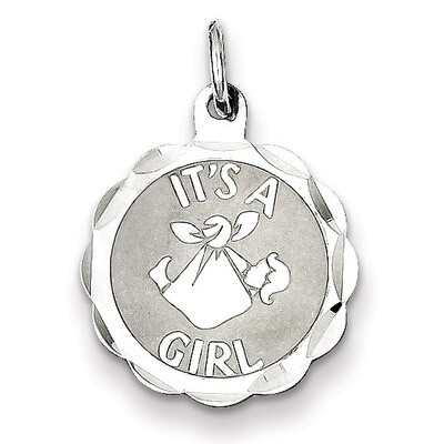 Its a Girl Charm Sterling Silver QC2489, MPN: QC2489, 191101181474