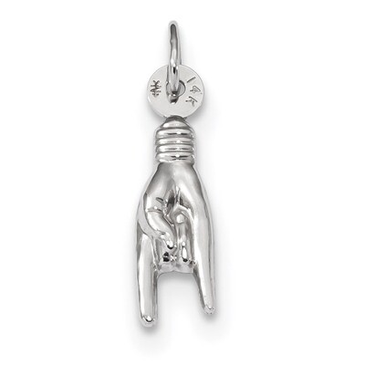 Good Luck Hand Charm 14k white Gold K6132, MPN: K6132, 883957132457