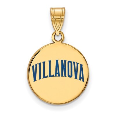 Villanova University Medium Enamel Disc Pendant Gold-plated Sterling Silver GP043VIL, MPN: GP043VIL…