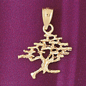 Dazzlers Jewelry Tree Pendant Necklace Charm Bracelet in Yellow, White or Rose Gold 6826, MPN: DZ-6…