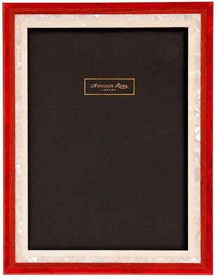 Addison Ross Marquetry Picture Frame Subhead Red Wood Veneer &amp; Mother Of Pearl 8 x 10 InchVeneer MH…