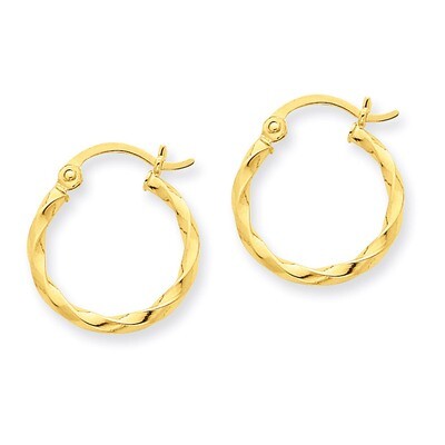 Twist Polished Hoop Earring 14k Gold TC668, MPN: TC668, 883957290393