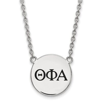 Theta Phi Alpha Small Enameled Pendant with 18 Inch Chain Sterling Silver SS017TPA-18, MPN: SS017TP…
