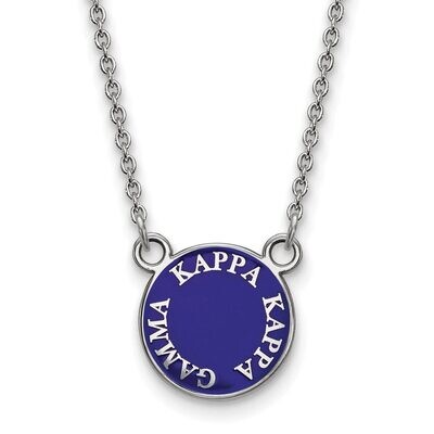 Kappa Kappa Gamma Extra Small Enameled Pendant with 18 Inch Chain Sterling Silver SS012KKG-18, MPN:…