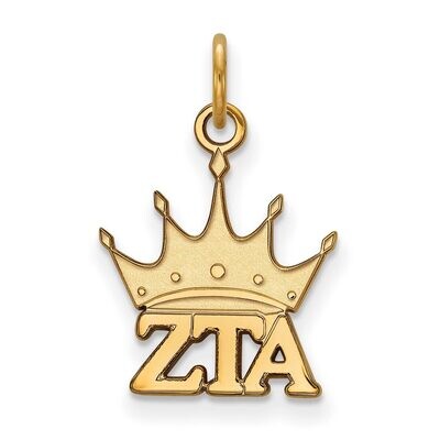 Zeta Tau Alpha Extra Small Pendant Gold-plated Silver GP034ZTA, MPN: GP034ZTA, 886774937120