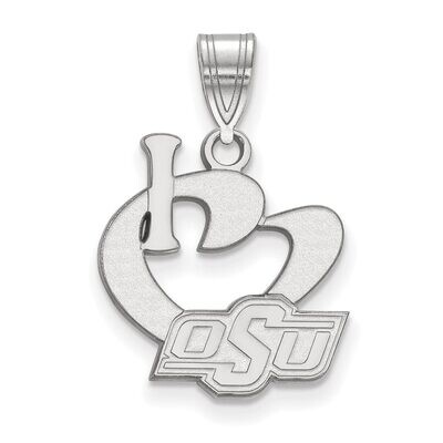 Oklahoma State University Large I love Logo Sterling Silver SS019OKS, MPN: SS019OKS, 886774694368