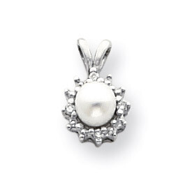 4.5mm Cultured Pearl Diamond pendant 14k White Gold XP1721PL/VS, MPN: XP1721PL/VS, 883957169156