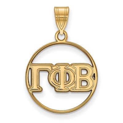Gamma Phi Beta Small Circle Pendant Gold-plated Silver GP011GPB, MPN: GP011GPB, 886774912578