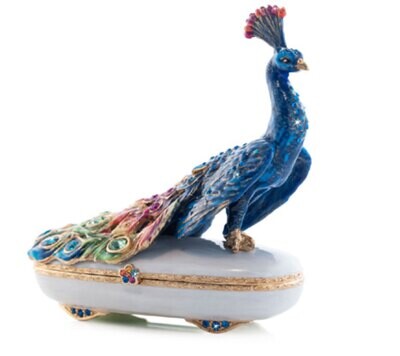 Jay Strongwater Darien Rainbow Peacock Box Rainbow SDH7327-202, MPN: SDH7327-202, 848510042499
