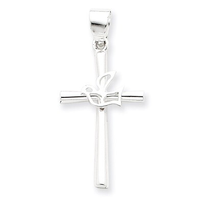 Dove Cross Pendant Sterling Silver QP1137, MPN: QP1137, 723252632927