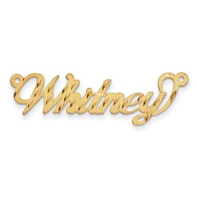 10k .013 Gauge Satin Diamond-cut Name Plate Pendant 10k Gold 10XNA184Y, MPN: 10XNA184Y, 883957586557