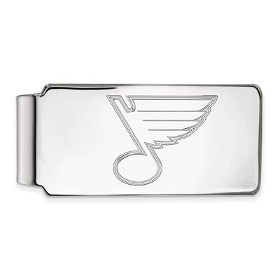 Saint Louis Blues Money Clip 10k White Gold 1W016BLE, MPN: 1W016BLE, 886774733807
