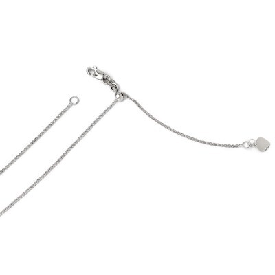 Leslie&#39;s Adjustable Curb Chain 22 Inch - 14k White Gold HB-3972-22, MPN: 3972-22, 886774541709
