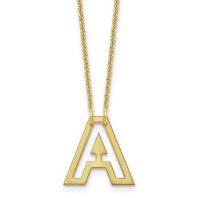 Brushed Letter N Necklace 10k Gold Small 10XNA1184Y/N, MPN: 10XNA1184Y/N,