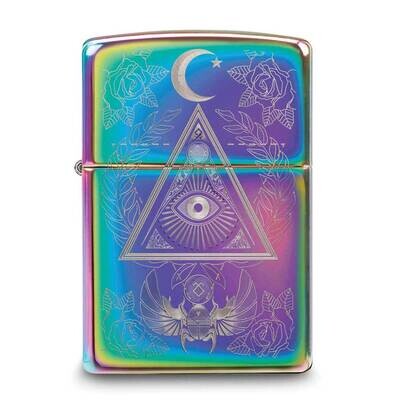 Zippo Multicolored Eye of Providence Design Lighter GM25814, MPN: GM25814, 191693114768