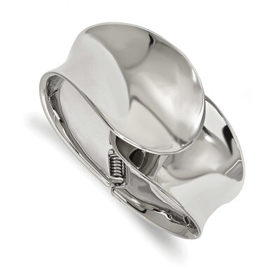 Hinged Bangle Stainless Steel Polished SRB2075 by Chisel, MPN: SRB2075, 191101645068