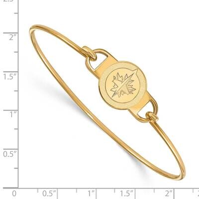 Winnipeg Jets Small Ctr Wire Bangle Gold-plated Sterling Silver GP023JTS-7, MPN: GP023JTS-7, 191101…