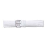 20mm White Teju Lizzard Grain Leather Watch Band 7.5 Inch Silver-tone Buckle BAW203-20, MPN: BAW203…